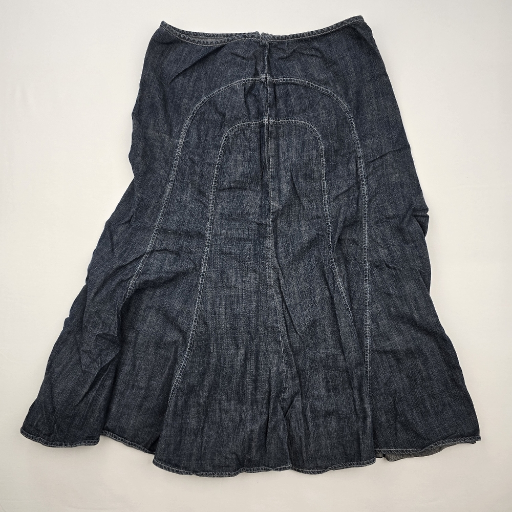 Live a Little Dark Denim A-Line Skirt